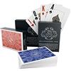 Bullets Playing Cards 2 carte da poker in plastica impermeabile con due segni angolari - giochi di carte Deluxe con indice Jumbo - Carte da gioco professionali Premium per Texas Holdem Poker (4 caratteri angolari)