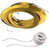 ledscom.de Cornice da incasso a soffitto FABI, rotonda, girevole, oro lucido (GU10/MR16/GU5,3/50mm) incl. presa