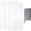 SUPERFINDINGS 4 pz. Custodia Trasparente per Agenda Settimanale Da 8.2x7.8 pollici In PVC, Custodia Protettiva per Libri, Antipolvere, Impermeabile, Tascabile, per Libri.