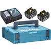 MAKITA Caricabatterie rapido Makita Kit Energy LXT 18V e due batterie 5,0Ah in valigetta