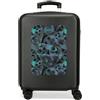 Roll Road Soccer - Valigia da cabina blu, 38 x 55 x 20 cm, rigida ABS, chiusura a combinazione laterale, 35 l, 2 kg, 4 ruote doppie bagaglio a mano, blu, Valigia cabina