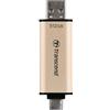 TRANSCEND FETFLASH CHIAVETTA USB-A USB-C 512GB USB3.2 TLC HIGH SPEED ROSE GOLD