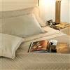 Borbonese Home Borbonese Quilt Trapunta Matrimoniale Minimal - Raso di Cotone Ecrù 100 gr