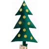 Mx Home Albero di Natale - Velluto Verde e Fiocchi Dorati, H 150 cm