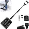 Dinhauyon Pala da Neve Portatile, 112 Cm Staccabile Kit 3 In 1 Pala da Neve Retrattile Con Raschietto per Ghiaccio e Spazzola da Neve per Ghiaccio, Neve, Graniglia per Vialetto Auto