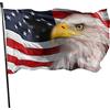 NIBABAEU Bandiera decorativa da giardino, bandiera americana con aquila americana, per tutte le stagioni, per vacanze, benvenuto, giardino, decorazione da appendere al prato, 120 x 180 cm