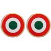 4R Quattroerre.it - 14122 - Adesivo Coccarda Italia 3D, 2 Pezzi, Diametro 21 mm