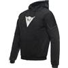 DAINESE - Daemon-X Safety Hoodie Full Zip, Felpa Moto in Tessuto, Protezioni su Spalle e Gomiti, Giacca Moto da Uomo, Nero/Bianco, 64