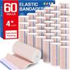 AZEN Confezione da 40 bende elastiche a compressione per gambe, caviglie, ginocchia, pancia, corpo, senza lattice