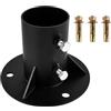 SagaSave Base per palo da 65 mm, robusta base di montaggio per palo di recinzione, fissaggio per scala piscina, supporto per balaustra in metallo