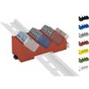Shelly Hutschienenhalter PW3D Supporto per Hutschienen/Adattatore Triple per supporto DIN Rail Shelly-MINI (35 mm) (Rosso (Prime))