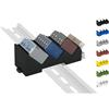Shelly Hutschienenhalter PW3D Supporto per Hutschienen/Adattatore Triple per staffa DIN Rail Shelly-MINI (35 mm) (Nero (Prime))