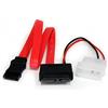StarTech.com SLSATAF12 Cavo Adattatore Slimline SATA a SATA E, Alimentazione LP4, 30.5 cm, Rosso