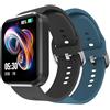Celly, Smartwatch Trainerbeat2 con 2 Cinturini Intercambiabili, Monitoraggio Battito Cardiaco, Ossigeno e Sonno, Notifiche e Controllo Musica, Display da 1.44, Colore Blu