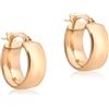Carissima Orecchini Creole a Fascia da 14 mm in Oro Rosa 9 ct
