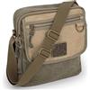 SCRUFFY DOG Piccola borsa messenger per uomo e donna con tracolla regolabile - 28 cm, Cachi/Sabbia, small 11 inch