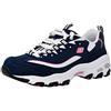 Skechers Sneaker D'Lites Sweet Moments Donna, Multi Trim in Pelle Nera, 37 EU
