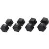 DIAMOND JK SET MANUBRI GOMMATI ESAGONALI BLACK 42,5-50 KG