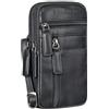 STILORD 'Asher' Marsupio in Pelle Uomo Borsa da cintura Vintage Borsa a tracolla Borsa per cellulare Piccolo Passaporto Portafoglio da viaggio Uomini, Colore:nero