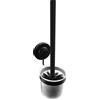 Cornat T3402671 T3402671-Set 3 in 1, con scopino per WC, 3 Diverse opzioni di Fissaggio con Ventosa, Cuscinetto Adesivo e Foratura, Colore, Acrilonitrile butadiene stirene (ABS) Plastica, Nero (Opaco)