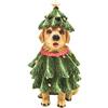 Dekohelden24 Cane decorativo, statuetta natalizia, statuetta di cane, statuetta di animali, Golden Retriever in legno di abete e punta dell'albero di Natale in ceramica, verde, L x P 13 x 14 x 24 cm.