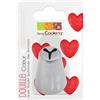 ScrapCooking SCRAP COOKING ScrapCooking - Bussola in acciaio inox, cuore 2,4 x 3,5 x 3,8 cm