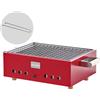 AgriEuro Premium Barbecue a carbone da tavolo Dalmazio - Artigianale - Scocca rossa