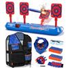 Lehoo Castle Bersaglio Nerf, Tiro al Bersaglio Bambini con Pistola Giocattolo, Gilet tattico, Regalo di Natale, Spider Giochi Bambino 5 6 7 8 9 Anni