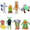 OptiPlay Peluche Chimpanzini Bananini, Plush Tung Tung Tung Sahur, Set di Personaggi Peluche 8 Pezzi, Bambola Morbida Squalo, Animali di Peluche, Regali per Fans adulto