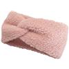 styleBREAKER Fascia per capelli da donna in pelliccia sintetica effetto orsetto con dettaglio nodo a torsione | Morbida fascia invernale elastica | Scaldacollo caldo paraorecchie 56-59 cm, colore:Rosé