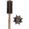 PERFEHAIR Spazzola rotonda per capelli con setole di cinghiale per asciugatura, 5 cm, per acconciature, volumizzanti, arricciature da corte a medie, sottili, spessi, lisci, ricci, normali