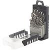 Krino 01360402 - HSS Basic Set Punte Rettificate Per Acciaio e Metalli, Finitura Lucida - 25 Pezzi