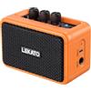 LEKATO Mini amplificatore per chitarra, amplificatore elettrico ricaricabile LEKATO 5W con effetti Clean/Overdrive, amplificatore portatile Bluetooth 5.0 per esercitarsi a casa e feste musicali (Arancione)