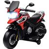 AIYAPLAY Moto Giocattolo con Rotelle, Specchietti e Poggiapiedi Blu