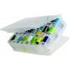 Himilucky Scatola organizer da cucito, 46 scomparti, in plastica portatile su entrambi i lati, per filo da cucito, filo da ricamo, artigianato e piccoli giocattoli