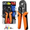 Beizkna Set di 1250 pinze a crimpare autoportante, 0,25 - 10 mm², pinza crimpatrice con manicotti terminali per cavi, set di pinze crimpatrici per uso domestico