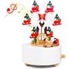 LONEEDY Carillon in legno con decorazione natalizia a forma di fiocco di neve, alce personalizzato per ragazzi e ragazze (fiocchi di neve natalizi)