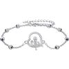 J.MUEN Bracciale per cani di gatto per ragazze in argento Sterling 925 con scatola regalo per donne con gioielli regalo imballaggio