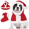 KONVINIT Costume Natale per Cani Grandi - Mantello Babbo Natale Extra Large con Cappuccio, Tessuto Pile Premium per Razze Grandi,Piccoli Regali di Natale