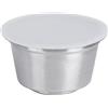 plplaaoo Tazza per Capsule caffè in Acciaio Inossidabile,Tazza per Capsule caffè, Tazza per Capsule caffè Riutilizzabile Riutilizzabile con Coperchio e Filtro, Adatta per Macchina da caffè Dolce Gusto(Bianco)