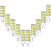 ZHIYUE Lampadine LED G4 7W AC 220-240V ZHIYUE1 Bianco freddo 6000k 700LM Non Dimmerabili Sostituisci Lampadina Bi-Pin G4 Base Tipo JC Lampadari Soggiorno, Lampade Da Parete (10 Pezzi)