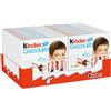 Kinder Cioccolato - 80 Barrette Ripiene al Latte e Ricoperte di Finissimo Cioccolato Puro Cacao, Senza Glutine, Formato Scorta, 20 Confezioni da 4 Barrette, 1 kg