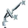 Itb Supporto monitor TV scrivania ( 18 Kg ) VESA 100 x 100 Dual Silver 17 99