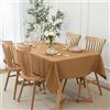 maxmill Tovaglia rettangolare testurizzata, impermeabile, antirughe, a prova di fuoriuscite, morbida, in tessuto jacquard, per feste autunnali, raccolto e cene festive, 152 x 260 cm, color bronzo