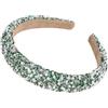 UOPMQGB Cerchietto da donna con strass e brillantini, decorazione scintillante con paillettes, gioielli per cappelli da donna alla moda, cerchietto imbottito per capelli da donna (verde)