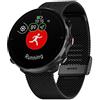 Hiseus Cinturino Compatibile con Polar Vantage M2 / Vantage M/Grit X/Grit X PRO/Grit X PRO Titan Acciaio Inossidabile Maglia Metallica Cinturino (Nero)