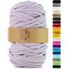 Netuno 1x corda macramè colorata lilla 9 mm 50 m corda in cotone anima in poliestere filo spago uncinetto ferri da maglia decorazioni cordoncino colorato cavo