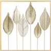 HOMCOM Decorazione da parete in metallo con design a foglia, stile moderno, Oro | Aosom Italy