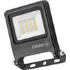OSRAM Proiettore LED ENDURA FLOOD PC 10W, bianco caldo 3000K, 1000 lumen, proiettore resistente alle intemperie IP65, alluminio riciclato, angolo 110°, grigio scuro