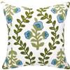 Alysheer Rose Garden, federa per cuscino in 100% cotone tinta unita con motivo floreale ricamato a maglia, decorativa, per divano, auto, soggiorno, camera da letto, ufficio, regalo, cerniera
